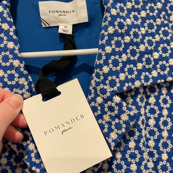 Pomander Place Blue and White Floral Dress M - Picture 6 of 12